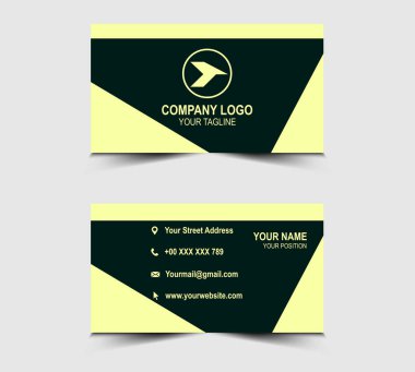 Modern Tasarım kartviziti ve şekil vektörü olan şirket logosu.