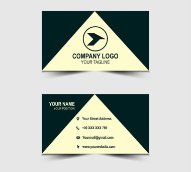 Şirket logosu olan Modern Tasarım kartviziti Vektör şekilli kurumsal renk