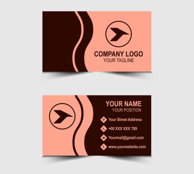 Modern Tasarım Maroon kartviziti ve şekil vektörü olan şirket logosu.