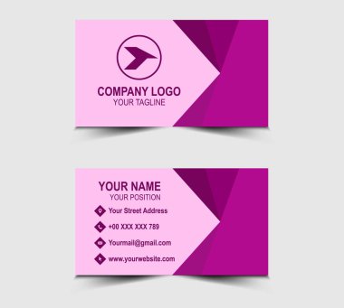 Modern Tasarım Mor Kartviziti ve şekil vektörü olan Şirket Logosu Profesyonel Şirketi