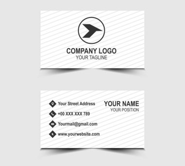 Modern Vektör Tasarım Gri kartvizitli Şirket Logosu Profesyonel Şirketi