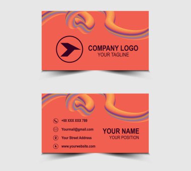 Kartvizit Yaratıcı Tasarım Kartı Pembe Harmanlanmış Şirket Logosu Profesyonel Kurumu