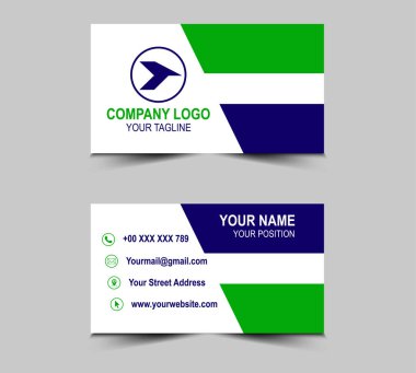 Creative Design Creative Design Green and Blue şirket logosu profesyonel kurumsal vektör çizim şablonu içeren kartvizit