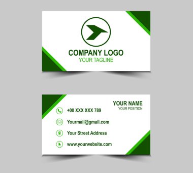 Şirket Logosu Profesyonel Kurumsal Vektörlü Tasarım Yeşil Kartı