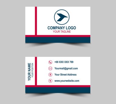 İş kartı yaratıcı şablon Tasarım Yeşil ve Pembe ziyaretçi kartı Şirket logosu Profesyonel şirket vektörü