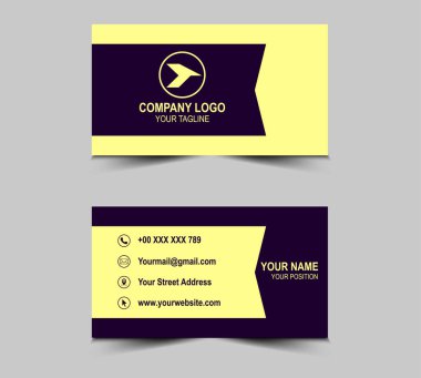 Şirket Logosu Profesyonel Kurumsal Vektörlü Kartvizit Tasarım Şablonu