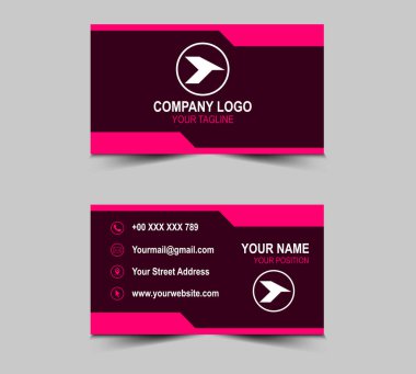 Şirket Logo Vektörü ile Modern Şablon Pembe Yaratıcı Tasarım Renk Kartı