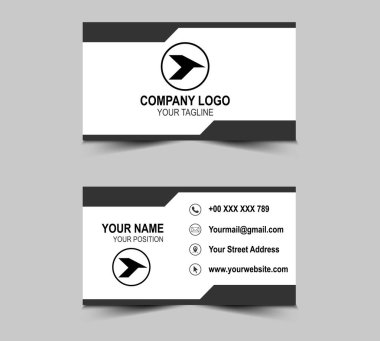İş kartı Modern şablon Siyah Yaratıcı Tasarım Renk Kartı Şirket Logo Vektörü ile