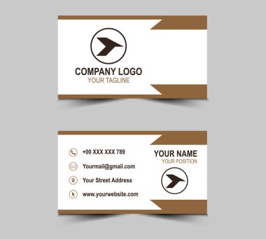 Kartvizit Modern şablon Kahverengi Yaratıcı Tasarım Renk Kartı Şirket Logo Vektörü ile