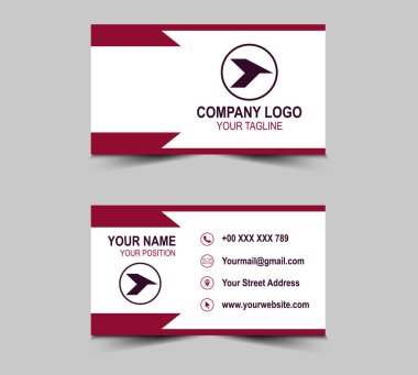 Şirket Logo Vektörü ile Maroon Creative Design Renk kartının modern şablonu