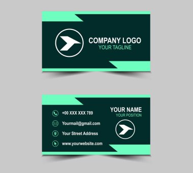 Şirket Logo Vektörü ile Yeşil Cyan Yaratıcı Tasarım Renk kartının modern şablonu