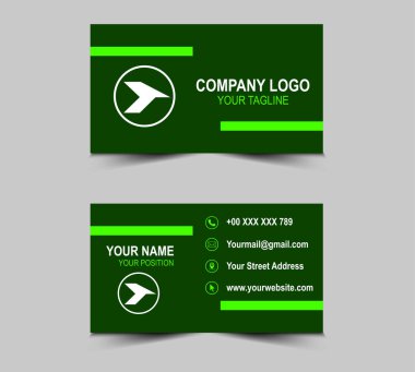 Şirket Logo Vektörü ile Yeşil Yaratıcı Tasarım Renk kartının modern şablonu