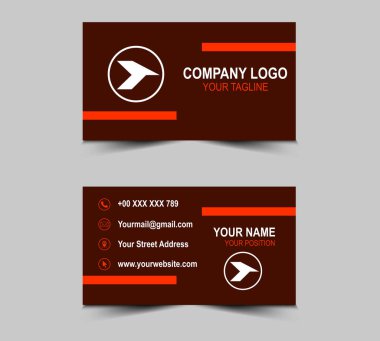 Kartvizit Modern şablon Turuncu Yaratıcı Tasarım Renk Kartı Şirket Logo Vektörü ile
