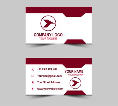 Modern Tasarım Kestane şablonları. Şirket logosu olan kişisel ziyaret kartı. Vektör illüstrasyonu