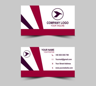 Modern Tasarım Kestane şablonları. Şirket logosu olan kişisel ziyaret kartı. Vektör illüstrasyonu