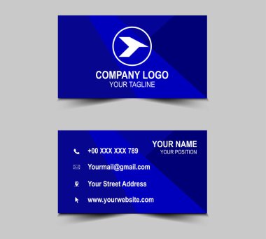 Kartvizit Tasarımı Mavi renk, kartvizitler modern şablon