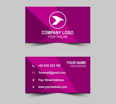 Kartvizit Tasarımı Mor, ziyaret kartları modern şablon