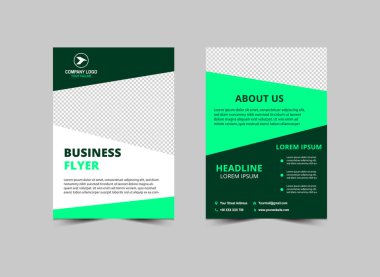Şirket Tasarım İşletme Şablonu Yeşil Modern Tasarım Şirket Pazarlama Vektörü İllüstrasyonu Broşürü