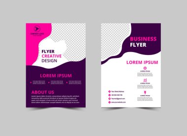 Broşür Tasarımı Mor Modern İşletme Yaratıcı Düzen Vektörü İllüstrasyonu