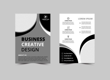 Broşür Şablonu Modern İş Yaratıcı Tasarım Düzeni Vektör İllüstrasyonu