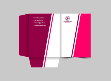 Sunum Dizini Tasarımı Şirket Ofisi Vektör İllüstrasyonu için İş Şablonu Kapağı