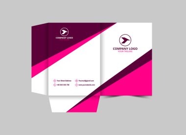 Sunum Dizini Şablon Tasarımı Pembe ve Şirket Vektör İllüstrasyonu için Mor İş Kapağı