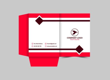 Şirket Ofisi Vektör İllüstrasyonu için Dizin Tasarımı Şablonu Pembe İş Sunumu Kapağı