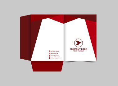 Şirket Ofisi Vektör İllüstrasyonu için Dizin Tasarımı Maroon İş Sunumu Kapağı