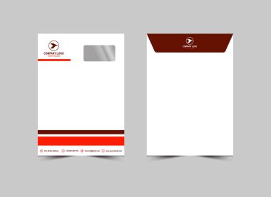 Zarf C4 Tasarım Şablonu Orange Soyut Kırtasiye İşletmeleri Yaratıcı Düzen Vektör İllüstrasyonu