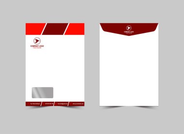 Zarf C4 Şablon Tasarımı Turuncu Kırtasiye İşletme Yaratıcı Düzen Vektör İllüstrasyonu