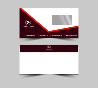 Zarf Tasarım Şablonu Soyut Kırtasiye İşletmeleri Yaratıcı Düzen Vektörü İllüstrasyonu