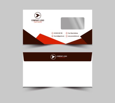 Zarf Tasarımı Şablon Kırtasiyesi Soyut Yaratıcı İş Düzeni Vektör İllüstrasyonu