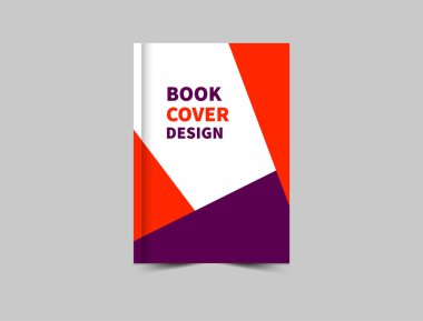 Kitap Kapağı Şablonu Mor ve Turuncu Yıllık Rapor Dergisi Defter Vektörü İllüstrasyonu