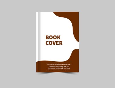 Kitap Kapağı Tasarım Şablonu Kahverengi Yıllık Rapor Dergisi Not Defteri Vektör İllüstrasyonu