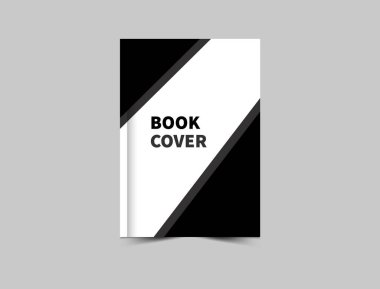 Kitap Kapağı Tasarım Şablonu Siyah Renk Raporu Dergisi Not Defteri Vektör İllüstrasyonu