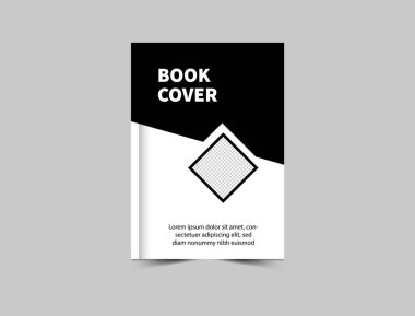 Kitap Kapağı Tasarım Şablonu Kara Yıllık Rapor Dergisi Not Defteri Vektör İllüstrasyonu