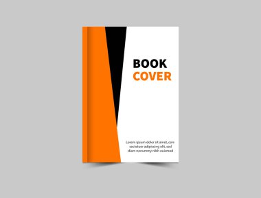 Kitap Kapağı Tasarım Şablonu Siyah ve Turuncu Yıllık Rapor Dergisi Not Defteri Vektör İllüstrasyonu