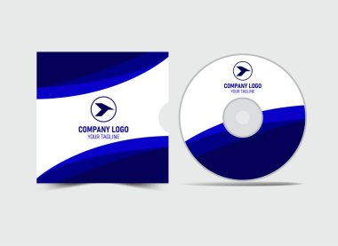 CD Kapağı Şablonu Mavi Tasarım Yaratıcı Modern Albüm Kapağı Uygulama Vektörü ResmiComment