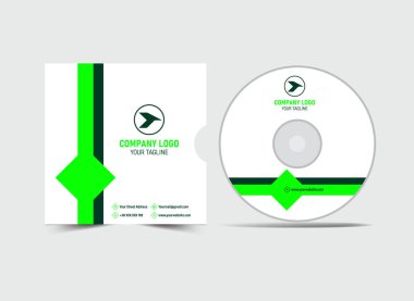 CD Kapağı Şablonu Yeşil Renk Tasarımı Yaratıcı Modern Albüm Kapağı Uygulama Vektörü ResmiComment