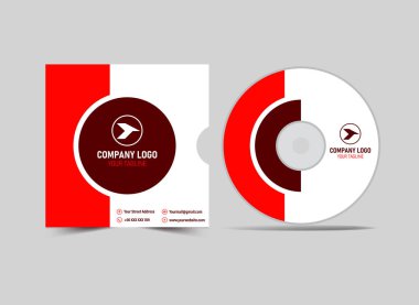 CD Kapağı Şablonu Kırmızı Tasarım Yaratıcı Modern Albüm Kapağı Uygulama Vektörü ResmiComment