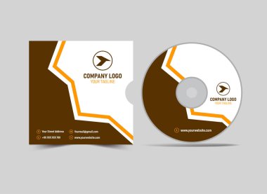 CD Kapağı Şablonu Kahverengi Renk Tasarımı Yaratıcı Modern Albüm Kapağı Uygulama Vektörü İllüstrasyonu