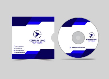 CD Kapağı Şablonu Mavi Tasarım Yaratıcı Modern Albüm Kapağı Uygulama Vektörü ResmiComment