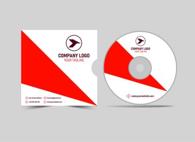 CD Kapağı Şablonu Turuncu Tasarım Yaratıcı Modern Albüm Kapağı Örtüsü Vektör İllüstrasyonu