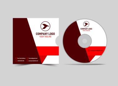 CD Kapağı Davası Tasarım Şablonu Kırmızı Yaratıcı Modern Albüm Kapağı Uygulama Vektörü ResmiComment
