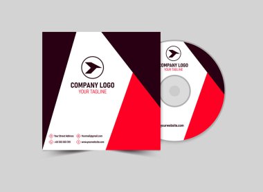 CD Kapağı Şablonu Tasarım Pembe Yaratıcı Modern Albüm Kapağı Örtüsü Vektör İllüstrasyonu