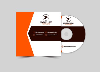 CD Kapağı Şablonu Tasarım Turuncu Yaratıcı Modern Albüm Kapağı Örnekleme Vektörü İllüstrasyonu
