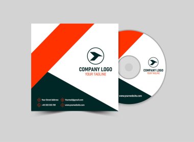 CD Kapağı Şablon Şablonu Tasarım Turuncu ve Yeşil Yaratıcı Modern Albüm Kapağı Uygulama Vektörü ResmiComment