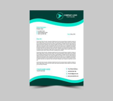 Cyan tasarımı şablonu Cyan tasarımı Kurumsal yaratıcı iş antetli tasarım şablonu proje düzeniniz Düzen Vektörü İllüstrasyonunuz için
