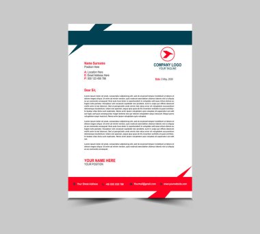 Yeşil ve Pembe Tasarımlı Şablon Şirket Yaratıcı Modern İş antetli Tasarım Şablonu Proje Düzeni Vektör Resimlemeniz için