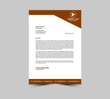 Harf başı şablonu Brown tasarımı Kurumsal Yaratıcı Modern İş antetli tasarım şablonu Proje Düzeni Vektör İllüstrasyonunuz için